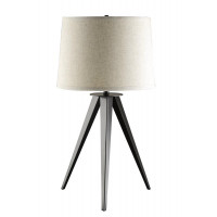 Coaster Furniture 901644 Tripod Base Table Lamp Black and Light Grey